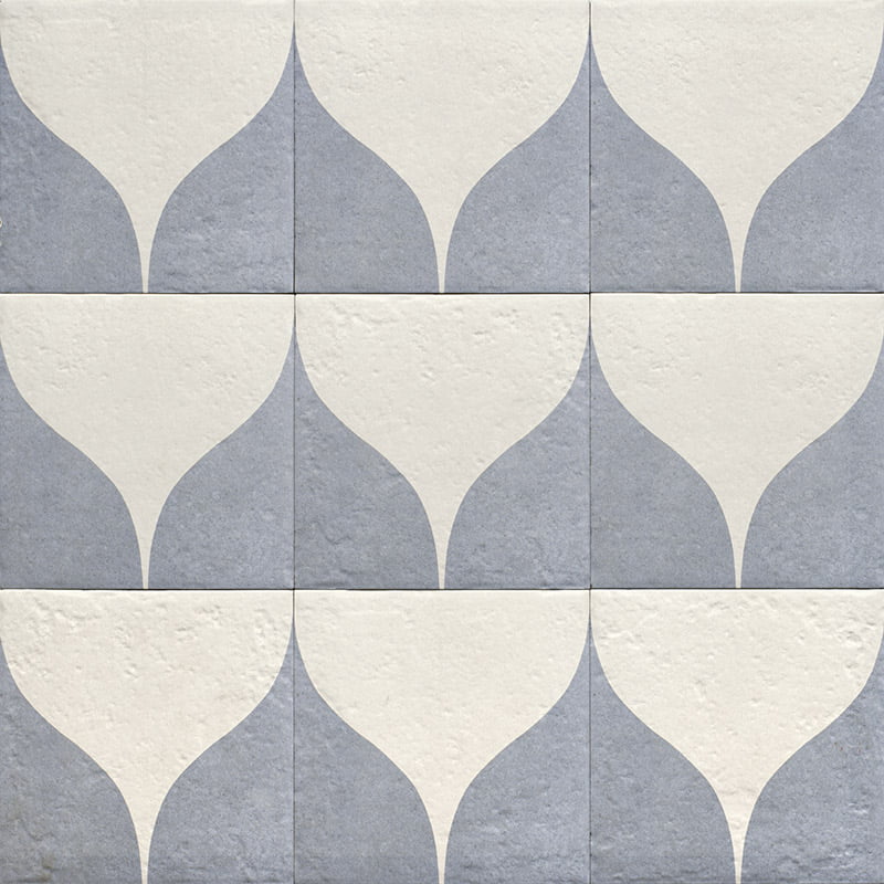 Rajola hidràulica decorativa MZ Blue Two