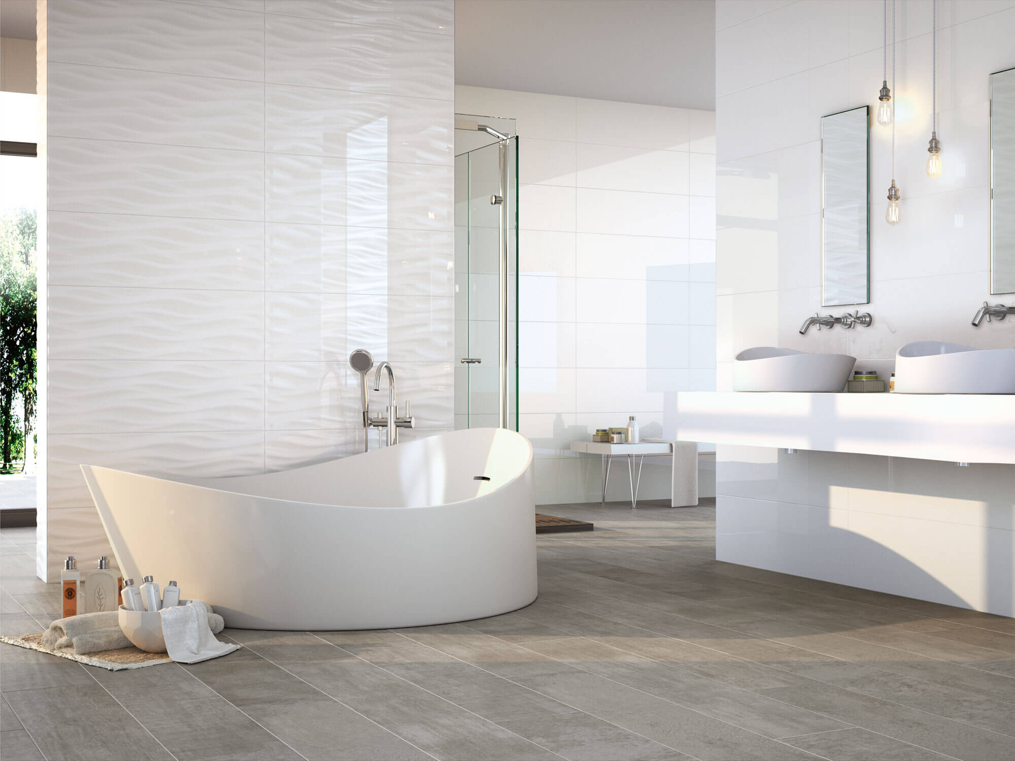 Série Porcelanite BOREAL blanc mat